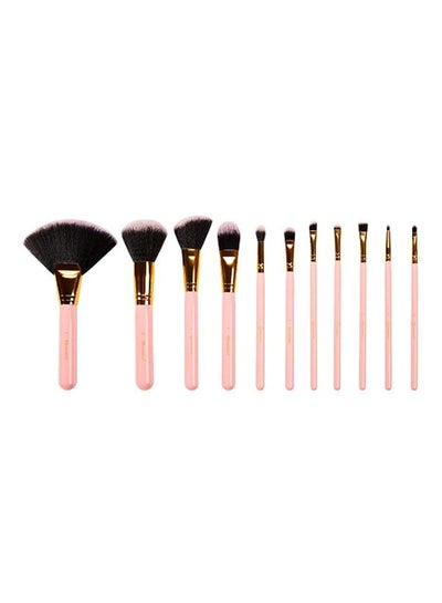 Buy 11-Piece Makeup Brush Set Pink/Gold in UAE