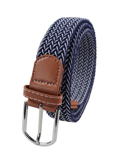 Buy Stretch Webbed Belt Blue/White in Saudi Arabia