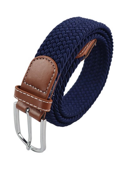 Buy Stretch Webbed Belt Blue/Brown in Saudi Arabia