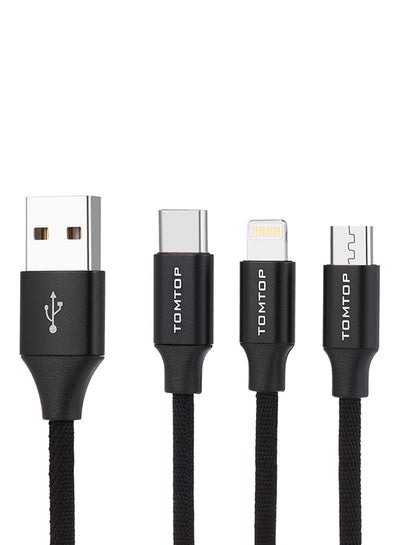 Buy 3-In-1 Lightning Multi Charger Cable Black in UAE