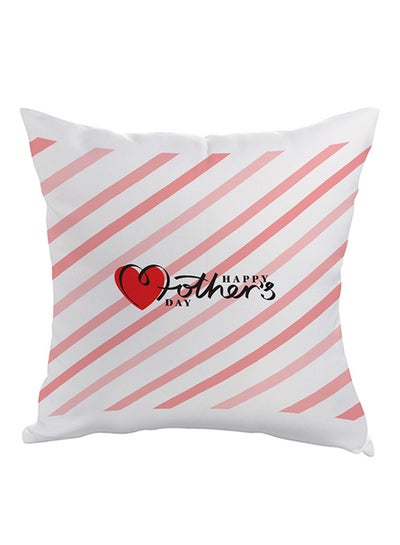 Buy Happy Mother's Day Printed Pillow White/Red/Black 40x40cm in Egypt