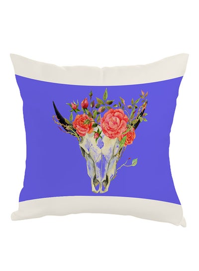 اشتري Abstract Art Skull Of A Deer Printed Pillow cover Navy Blue/White/Red 40 x 40cm في مصر