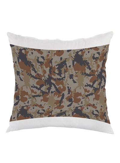 Buy Camouflage Printed Pillow Velvet Multicolour 40x40cm in Egypt