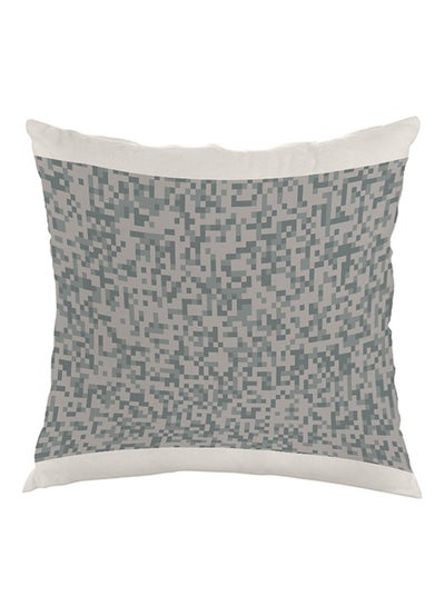 Buy Graphic Printed Printed Pillow Velvet velvet Grey/Beige 40x40cm in Egypt