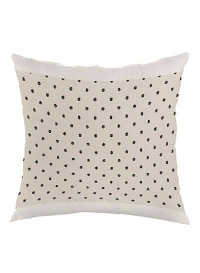 Buy Dot Printed Pillow Beige/White/Black 40x40cm in Saudi Arabia