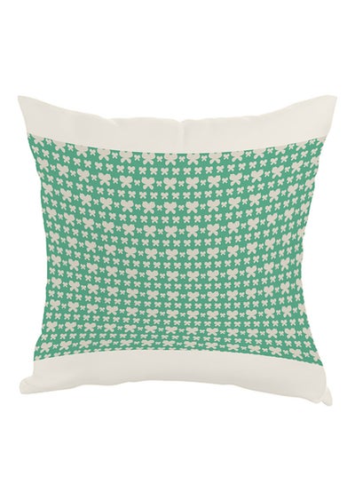 Buy Butterflies Printed Pillow Green/White 40x40cm in Egypt