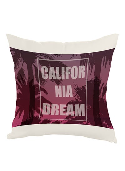 Buy California Dream Printed Pillow Pink/White/Black 40x40cm in Egypt