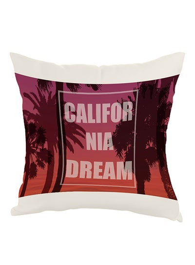 Buy California Dream Printed Pillow Orange/Black/White 40x40cm in Egypt