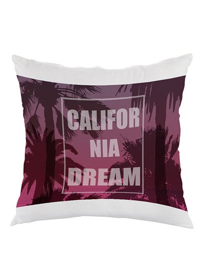 Buy California Dream Printed Pillow Pink/White/Black 40x40cm in Egypt