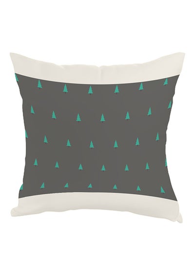 Buy Cedar Trees Printed Pillow Grey/White/Green 40 x 40cm in Egypt