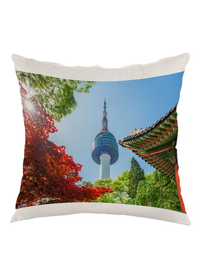 Buy Chinese Landmark Printed Pillow Multicolour 40 x 40cm in Egypt