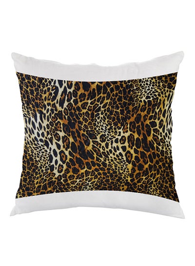 Buy Jaguar Printed Pillow Black/Yellow/White 40x40cm in Egypt