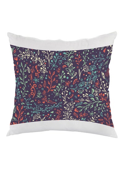 Buy Decorative Tree Paper Printed Pillow Purple/White/Orange 40x40cm in Saudi Arabia