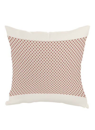 Buy Decorative Drawings Printed Pillow Red/White 40x40cm in Egypt