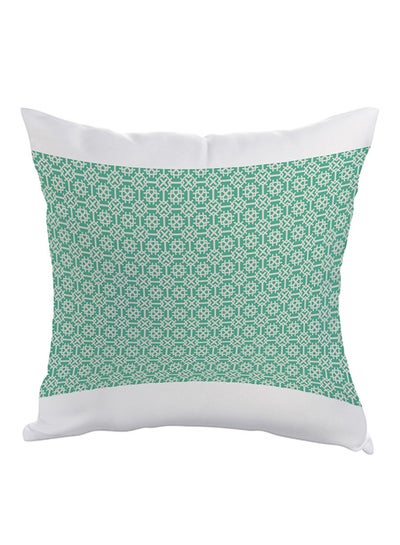 Buy Decorative Drawings Printed Pillow Green/White 40x40cm in Egypt