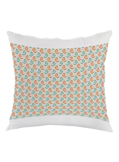 Buy Decorative Drawing Printed Pillow Green/Orange/Off-White 40 x 40cm in Egypt