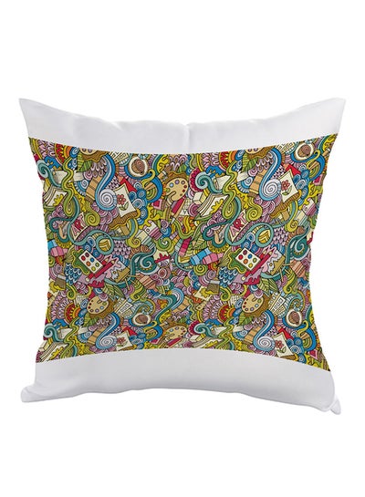 Buy Drawing Tools Printed Pillow Multicolour 40 x 40cm in Saudi Arabia