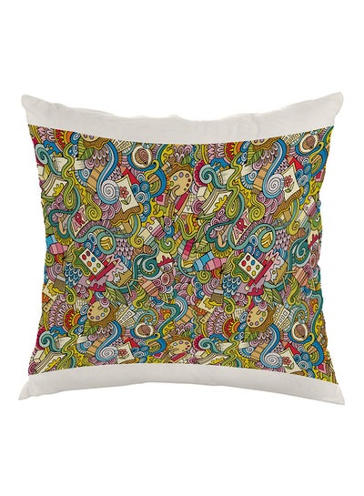 Buy Drawing Tools Printed Pillow Multicolour 40 x 40cm in Egypt