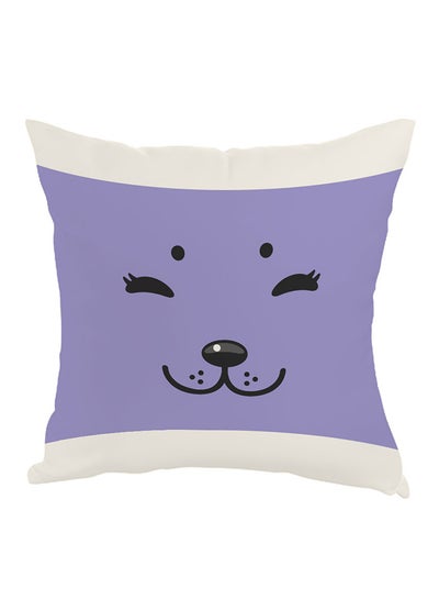 Buy Dog Printed Pillow Purple/Black/Grey 40x40cm in Egypt