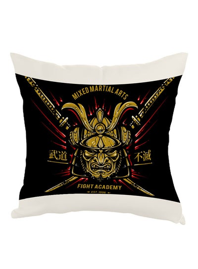 Buy Legendary Fight Printed Pillow Black/Yellow/Red 40x40cm in Saudi Arabia