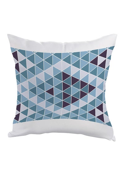 Buy Geometric Form Printed Pillow Blue/White 40x40cm in Egypt