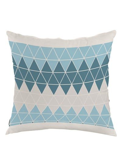 Buy Geometric Form Printed Pillow Blue/Grey/White 40 x 40cm in Egypt