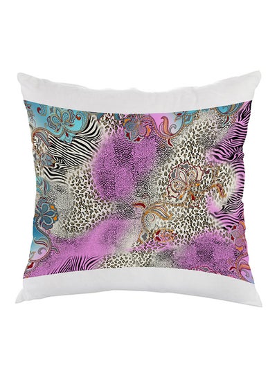 Buy Graphic Artistic Printed Throw Pillow velvet Multicolour 40x40cm in Egypt