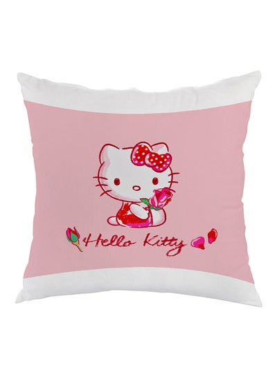 Buy Hello Kitty Printed Pillow Pink/White/Red 40x40cm in UAE