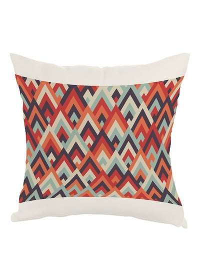 Buy Heritage Drawing Printed Pillow White/Orange/Black 40x40cm in Saudi Arabia