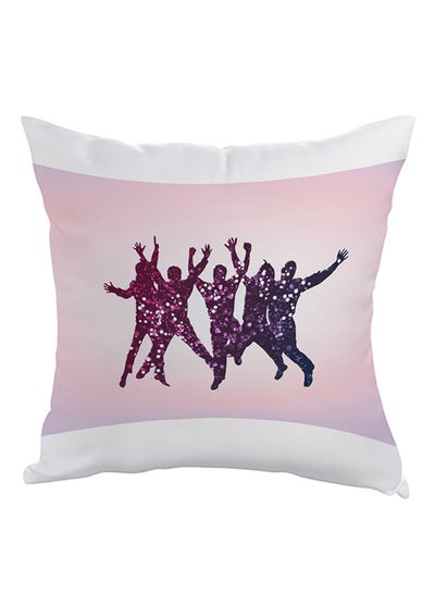 Buy Joy Of Youth Printed Pillow Pink/Purple/Blue 40 x 40cm in Egypt