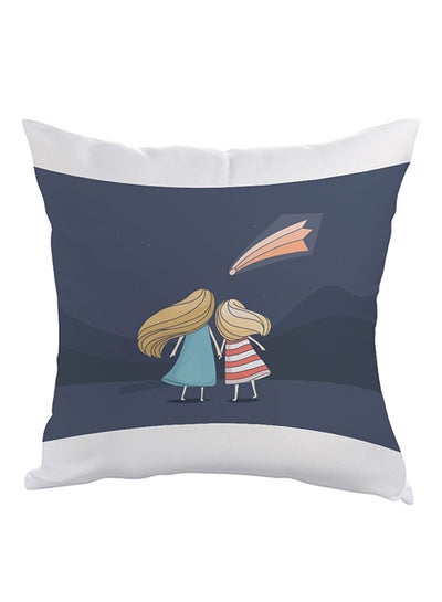 Buy Kids Wishes Printed Pillow Grey/White/Yellow 40 x 40cm in Egypt