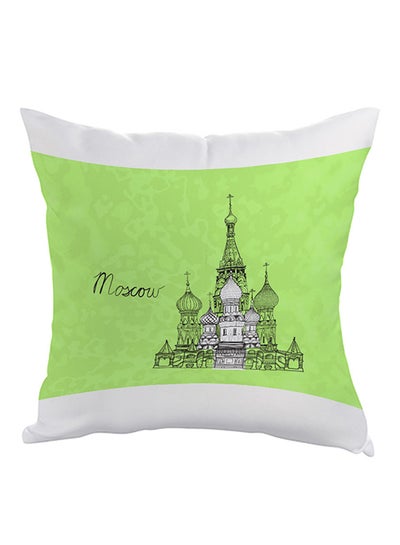 Buy Landmarks Moscow Printed Pillow Green/White 40 x 40cm in Egypt