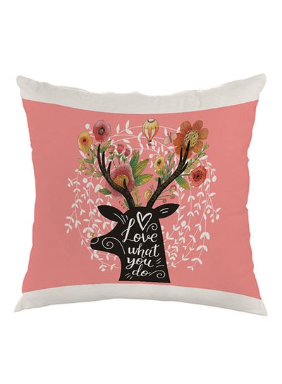 Buy Love What You Do Printed Pillow Multicolour 40 x 40cm in Egypt