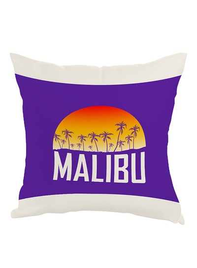 Buy Malibu Printed Pillow Purple/White/Orange 40 x 40cm in Egypt