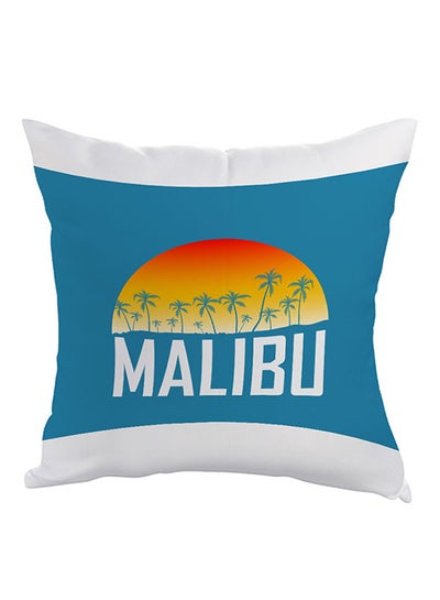 Buy Malibu Printed Pillow White/Blue/Orange 40 x 40cm in Egypt