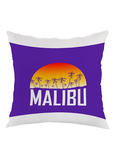 Buy Malibu Printed Pillow Purple/Orange/White 40 x 40cm in Egypt