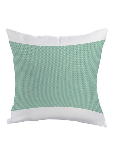 Buy Motif Drawings Printed Pillow Green/White 40x40cm in Saudi Arabia