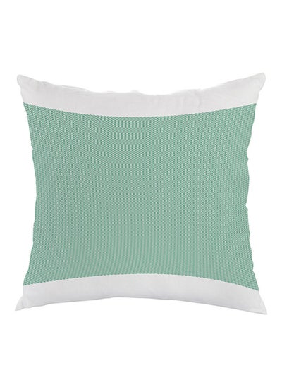 Buy Motif Drawings Printed Pillow Green/White 40x40cm in Saudi Arabia