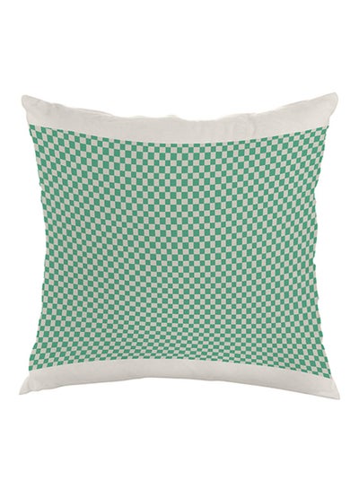 Buy Motif Boxes Printed Pillow Green/White 40x40cm in Saudi Arabia