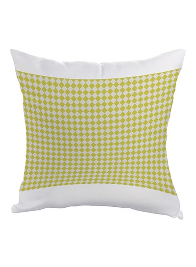 Buy Motif Boxes Printed Pillow Green/White 40x40cm in Saudi Arabia