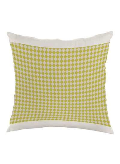 Buy Motif Boxes Printed Pillow Green/White 40x40cm in Saudi Arabia