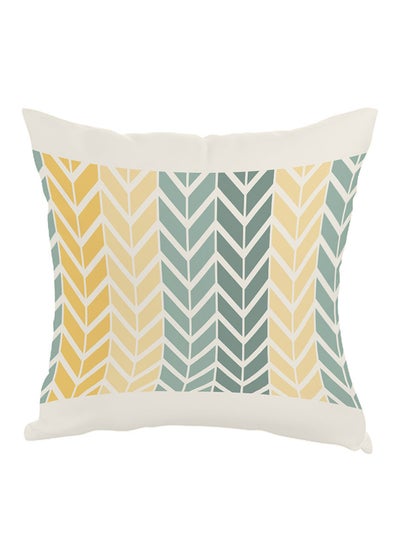 Buy Motifs Printed Pillow Grey/Yellow/White 40x40cm in Saudi Arabia