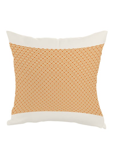 Buy Motifs Printed Pillow Orange/White 40x40cm in Egypt