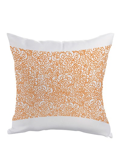 Buy Motifs Printed Pillow Orange/White 40x40cm in Saudi Arabia