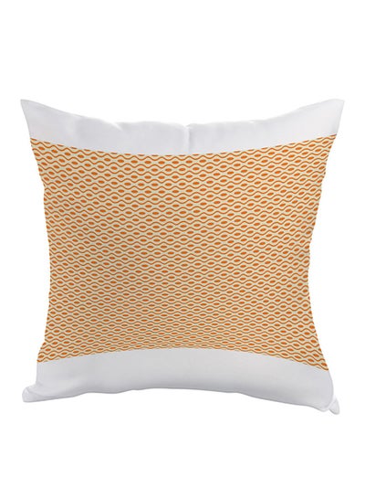 Buy Motifs Printed Pillow Orange/Beige/White 40x40cm in Saudi Arabia