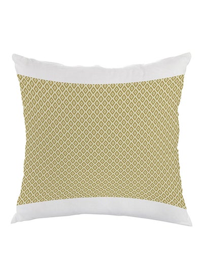 Buy Motif Printed Pillow Beige/White 40x40cm in Egypt