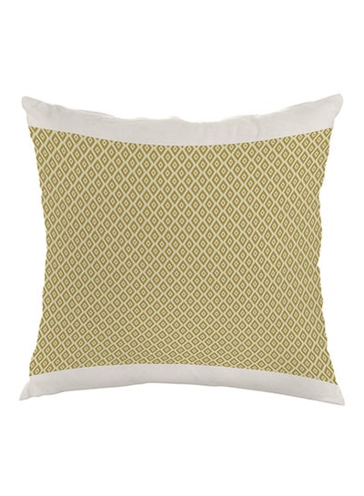 Buy Motifs Printed Pillow Green/White 40x40cm in Egypt