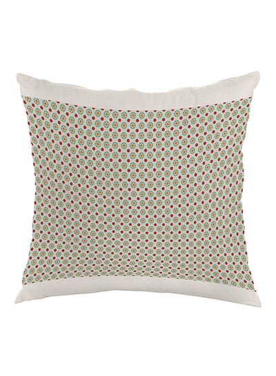 Buy Motifs Printed Pillow Green/White/Red 40x40cm in Egypt