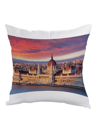 Buy Painting Paris Printed Pillow Multicolour 40 x 40cm in Saudi Arabia