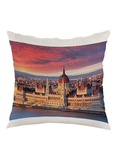 Buy Painting Paris Printed Pillow Multicolour 40 x 40cm in Saudi Arabia